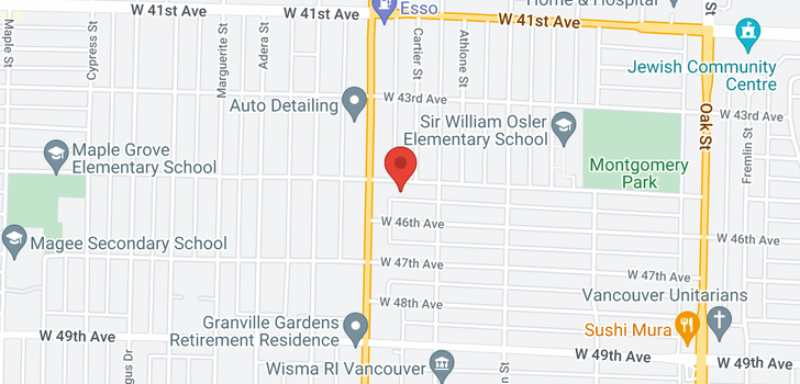 map of 1456 W 45TH AVENUE